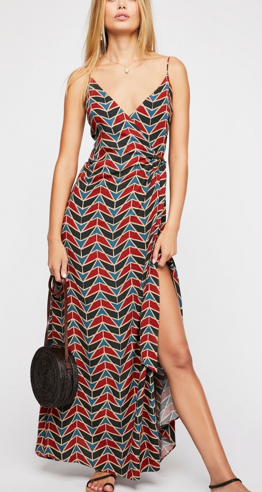 Free People Siren Wrap Maxi Dress Size M - New w/o Tags